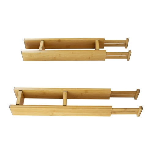 Séparateurs de tiroir en bambou extensibles de 44 à 56 cm 