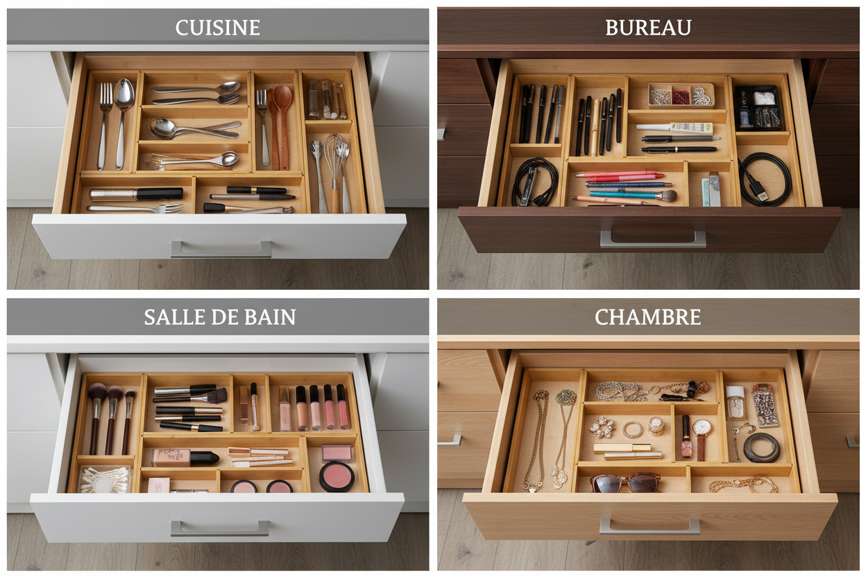 Séparateurs bambou différents lieux